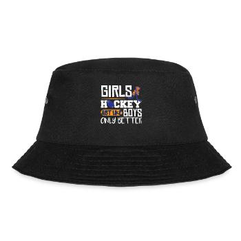 Girls Hockey Ice Hockey Player - Bucket Hat - black - Front - Lela (165cm)