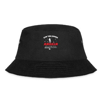 Angler Geschenkidee Hobby Angeln - Bucket Hat - Schwarz - Vorne - Lela (165cm)