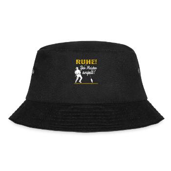 Angler Geschenkidee Hobby Angeln - Bucket Hat - Schwarz - Vorne - Lela (165cm)