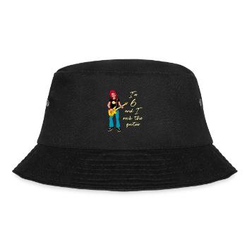 I'm 6 - Girl Guitarist - Bucket Hat - black - Front - Lela (165cm)