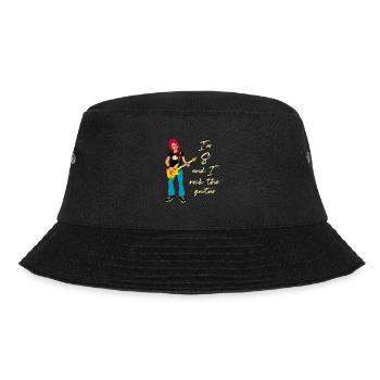 I'm 8 - Girl Guitarist - Bucket Hat - black - Front - Lela (165cm)