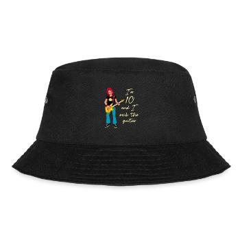 I'm 10 - Girl Guitarist - Bucket Hat - black - Front - Lela (165cm)