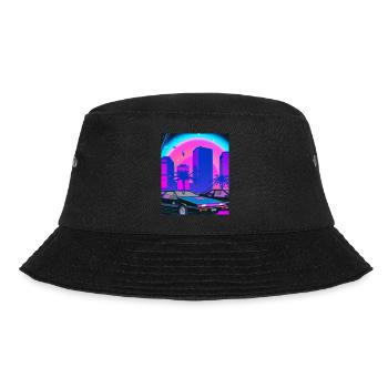 Vaporwave Esthétique Synthwave City - Bob - noir - Devant - Lela (165cm)