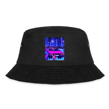 Vaporwave Esthétique Synthwave Car Anime Fille - Bob - noir - Devant - Lela (165cm)