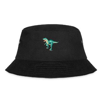 Tyrannosaurus Dinosaurier Kinder Dino Geschenk - Bucket Hat - Schwarz - Vorne - Lela (165cm)