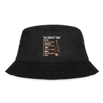 Musiker der perfekte Tag Ich übe Geige - Bucket Hat - Schwarz - Vorne - Lela (165cm)