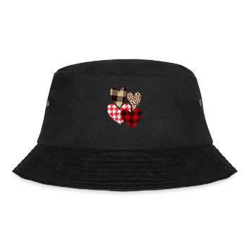 Cœurs Léopard Plaid Buffle Coeur Amour Valentin - Bob - noir - Devant - Lela (165cm)
