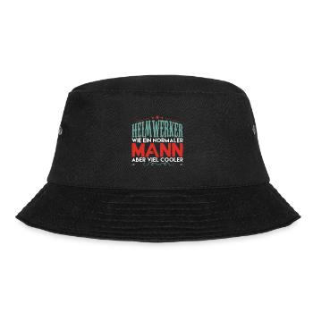 heimwerker aber viel cooler !! - Bucket Hat - Schwarz - Vorne - Lela (165cm)