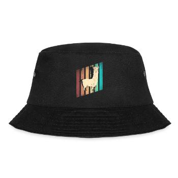 Alpakas LLamas Säugetiere Alpaka Silhouette - Bucket Hat - Schwarz - Vorne - Lela (165cm)