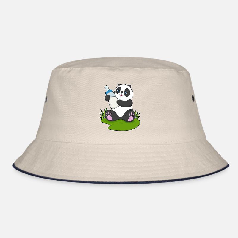 Panda Milk Bottle Bucket Hat