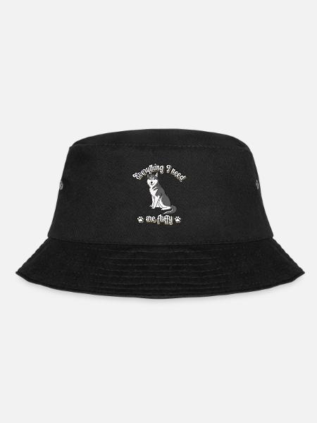 Everything I need are fluffy süßes Hunde Grey - Bucket Hat - Schwarz