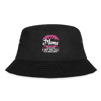 Mutter Familie Mütter Geschenk - Bucket Hat - Schwarz - Vorne - Lela (165cm)