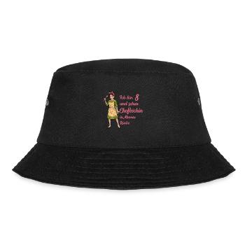 Ich bin 8 - Mädchen Koch - Bucket Hat - Schwarz - Vorne - Lela (165cm)
