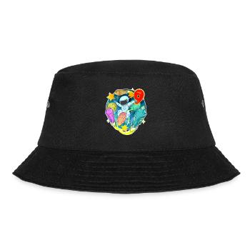 9. Geburtstag 9 Jahre Astronaut Weltall - Bucket Hat - Schwarz - Vorne - Lela (165cm)