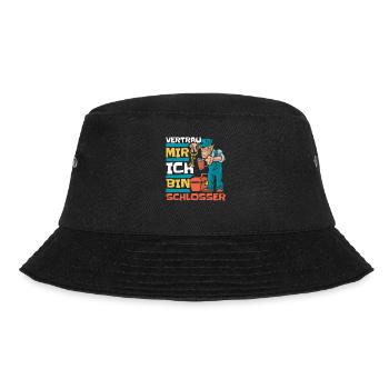 Schmied Metallbauer Schlosser - Bucket Hat - Schwarz - Vorne - Lela (165cm)