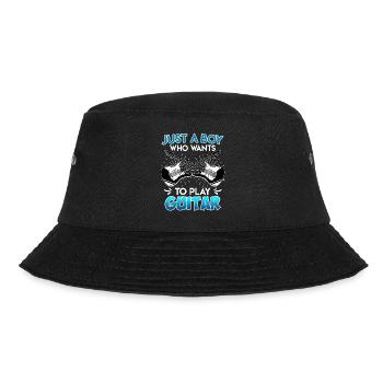 Nur ein Junge der gerne Gitarre spielt Gitarre - Bucket Hat - Schwarz - Vorne - Lela (165cm)
