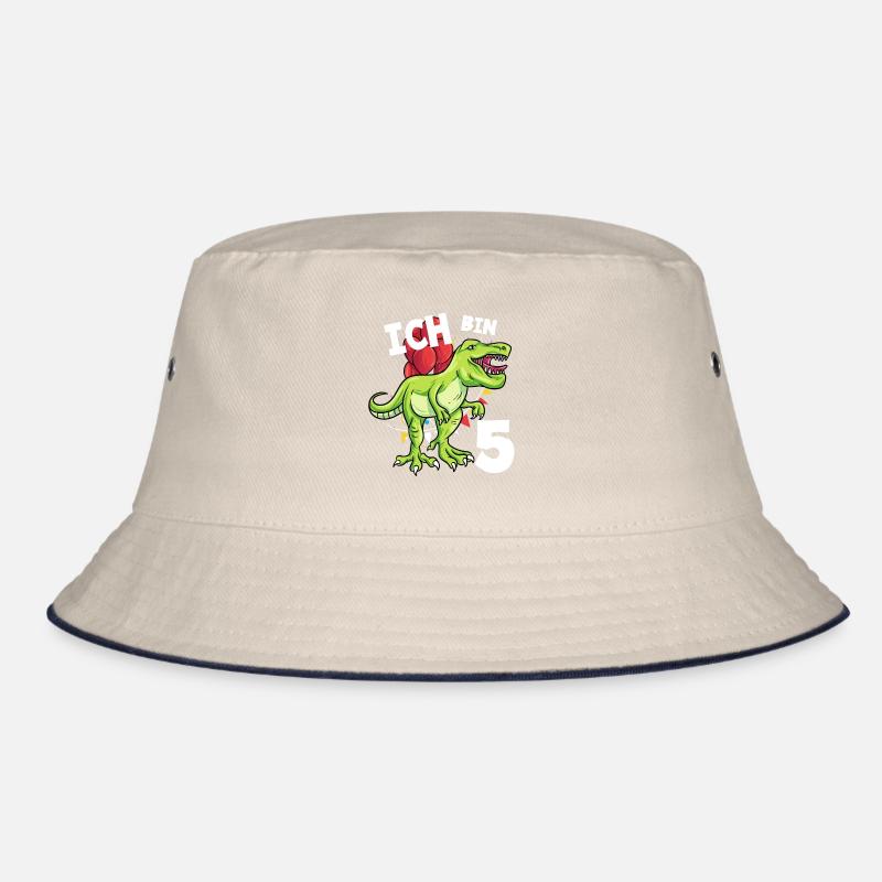 Ich bin 5 Jahre Dinosaurier 5. Geburtstag Bucket Hat
