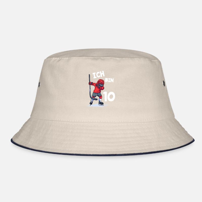 Ich bin 10 Jahre Eishockey 10. Geburtstag Bucket Hat