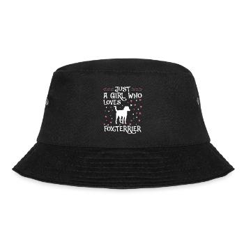Foxterrier Hund Dog Hundehalter - Bucket Hat - Schwarz - Vorne - Lela (165cm)