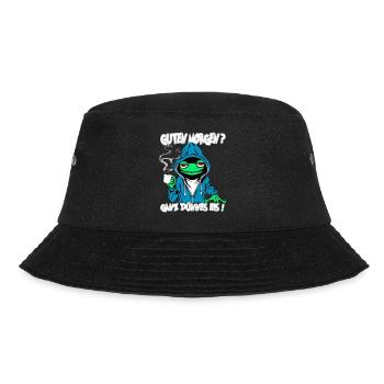 Ganz Dünnes Eis Morgenmuffel Frosch Kaffee - Bucket Hat - Schwarz - Vorne - Lela (165cm)