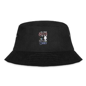 Sister Easter Siblings Brother Gift - Bucket Hat - black - Front - Lela (165cm)