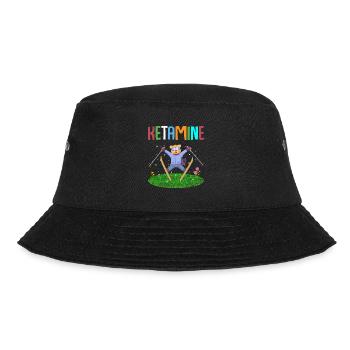 Ketamine Skiing Jumping Bear - Bucket Hat - black - Front - Lela (165cm)