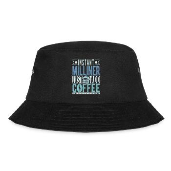 Hatter Coffee Saying - Bucket Hat - black - Front - Lela (165cm)