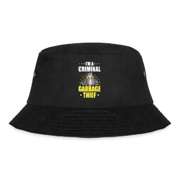 Criminal Garbage Thief Raccoons Funny Marten - Bucket Hat - black - Front - Lela (165cm)