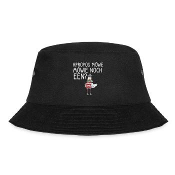 Apropos Möwe Möwie Noch een Norden Norddeutsche - Bucket Hat - Schwarz - Vorne - Lela (165cm)