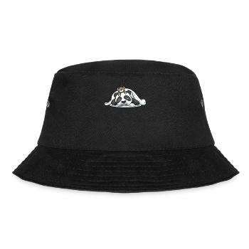 Lustiger Schlafender Panda Mit Schlafendem - Bucket Hat - Schwarz - Vorne - Lela (165cm)