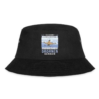 MUSS IMMER AN DROHNEN DENKEN - Bucket Hat - Schwarz - Vorne - Lela (165cm)