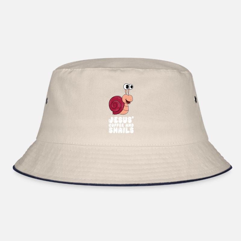 Jesus, coffee and snails Bucket Hat