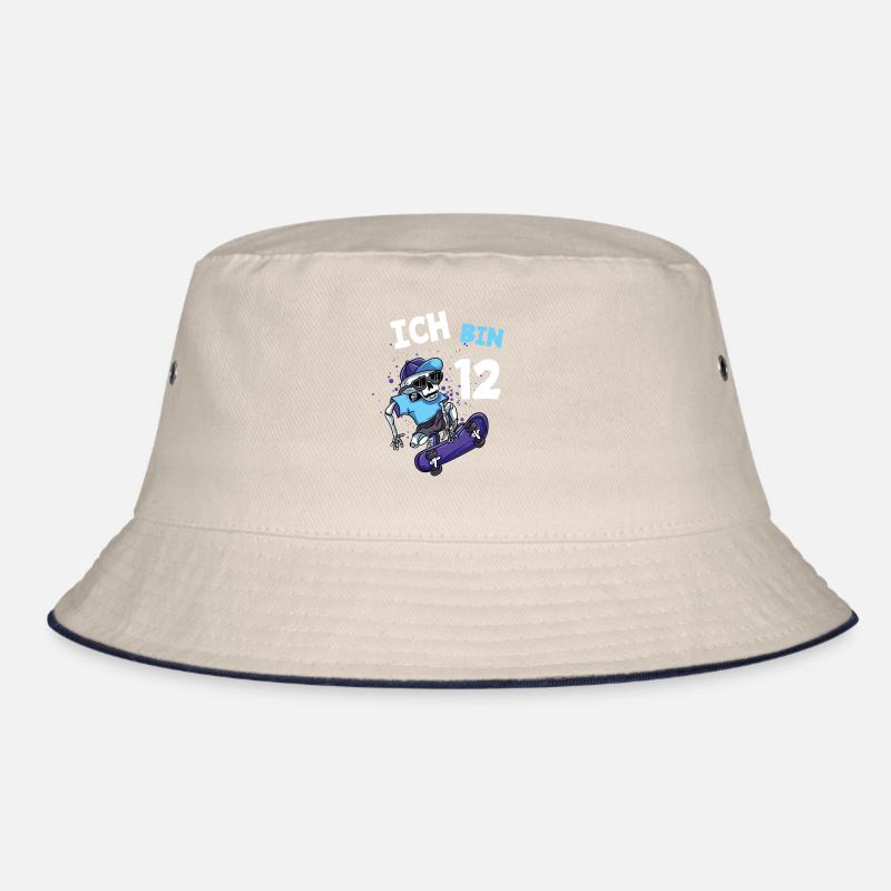 Ich bin 12 Jahre Skateboard 12. Geburtstag Bucket Hat
