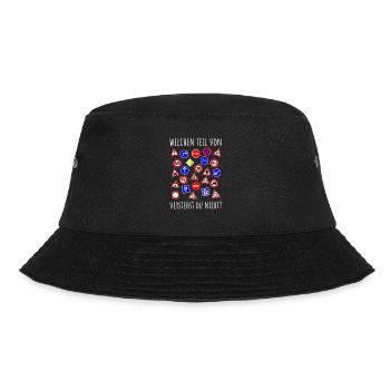 Verkehrsschilder Schilder Führerschein Fahrschule - Bucket Hat - Schwarz - Vorne - Lela (165cm)
