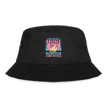 Anime Girl Manga Eyes Ein Tag ohne Anime - Bucket Hat - Schwarz - Vorne - Lela (165cm)