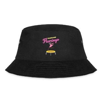 Lustiges und Süßes Trampolin Design mit Flamingo - Bucket Hat - Schwarz - Vorne - Lela (165cm)