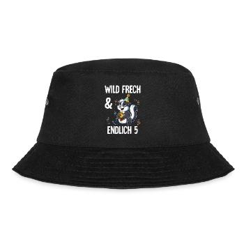5. Geburtstag Stinktier Wild Frech Und Endlich 5 - Bucket Hat - Schwarz - Vorne - Lela (165cm)