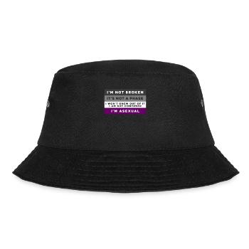 Asexuell Outing Asexualität Geschenk - Bucket Hat - Schwarz - Vorne - Lela (165cm)