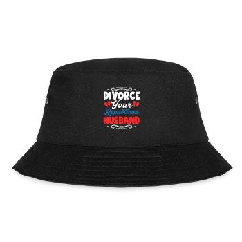 Divorce Your Republican Husband Divorcee Ex-Wife M - Bucket Hat - black - Front - Lela (165cm)