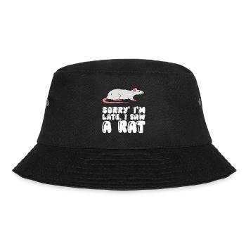 Sorry I saw a rat - Bucket Hat - black - Front - Lela (165cm)