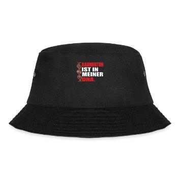 Badminton Geschenkidee Sport Design - Bucket Hat - Schwarz - Vorne - Lela (165cm)