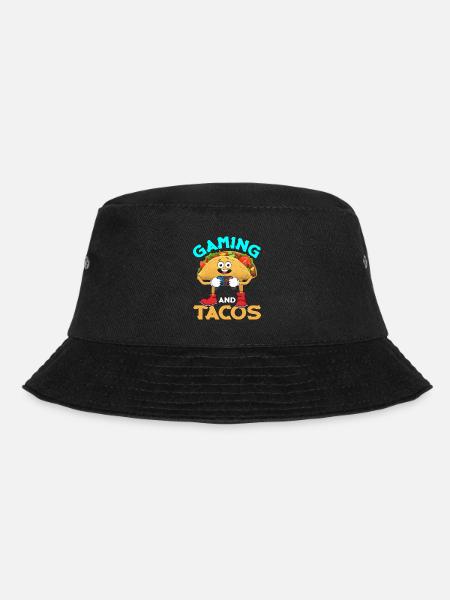 Gaming and Tacos Sleep Game Repeater Contro - Bucket Hat - black