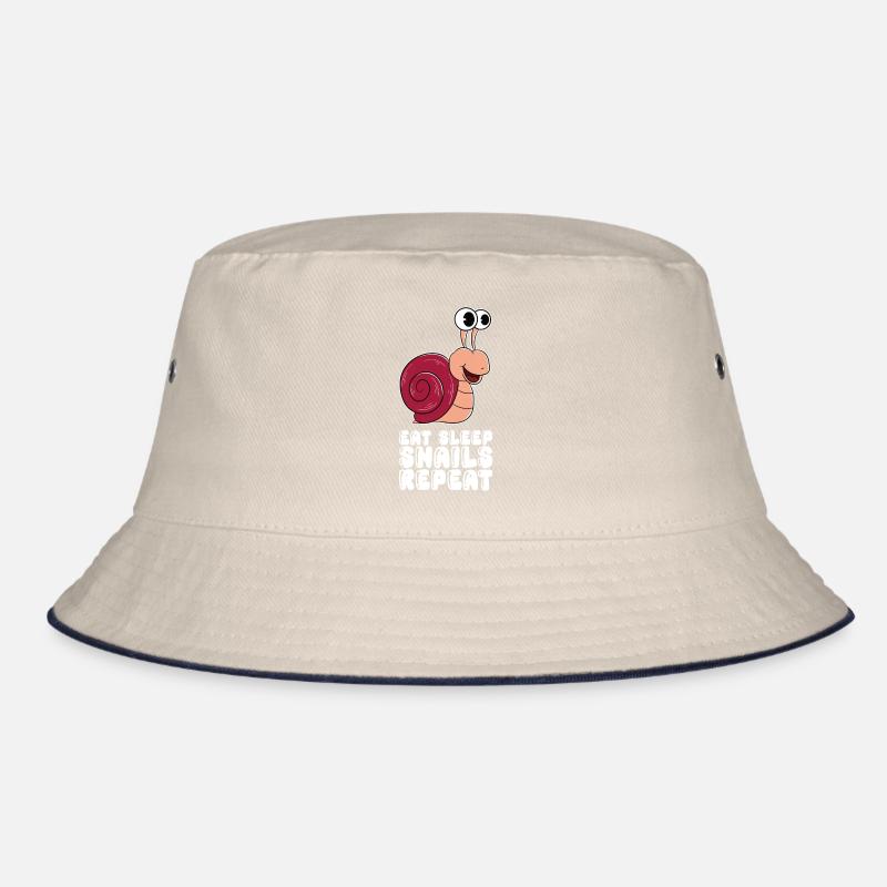 Eat Sleep Snails Repeat Bucket Hat