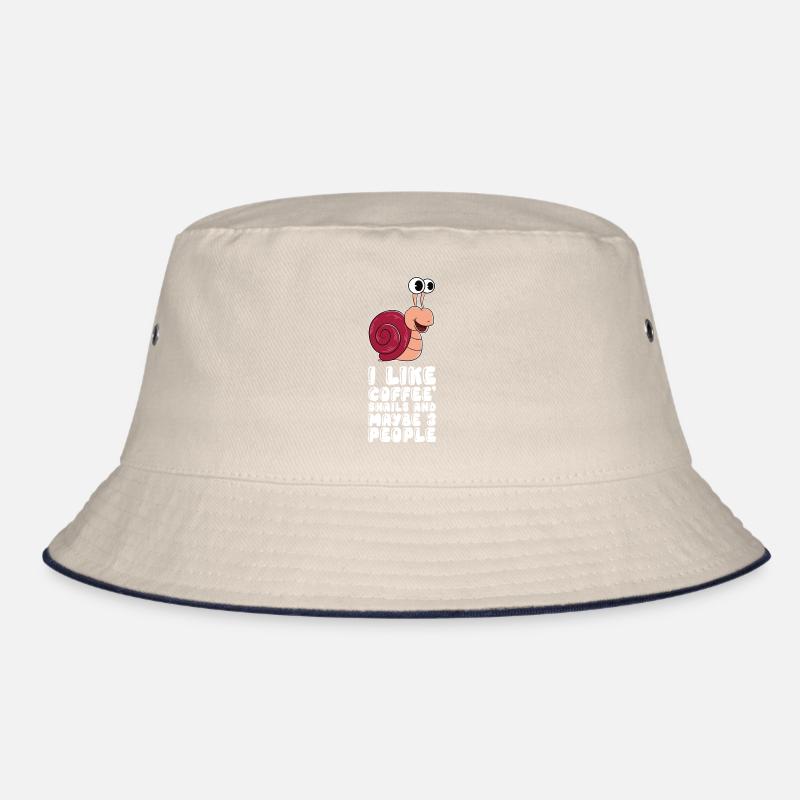 I like coffee snails and 3 people Bucket Hat