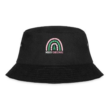 Weihnachten Regenbogen Frohe Weihnachten - Bucket Hat - Schwarz - Vorne - Lela (165cm)