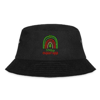 Weihnachten Regenbogen Frohe Weihnachten - Bucket Hat - Schwarz - Vorne - Lela (165cm)