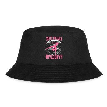 Handstände Turnerin Damen Mädchen Turner Kopfüber - Bucket Hat - Schwarz - Vorne - Lela (165cm)