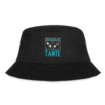 Leveled Up to Tante Gamer Great Aunt Gaming Grand - Bucket Hat - black - Front - Lela (165cm)