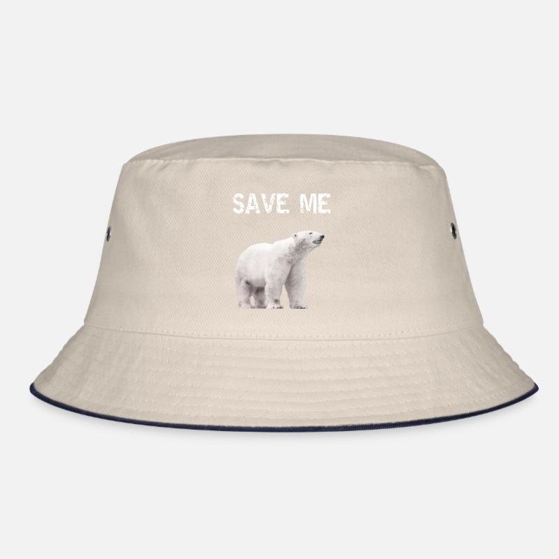 Save me Eisbär Klima Protest Klimawandel Rettung Bucket Hat
