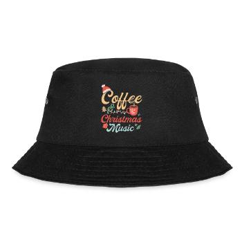 Coffee And Christmas Music - Bucket Hat - black - Front - Lela (165cm)